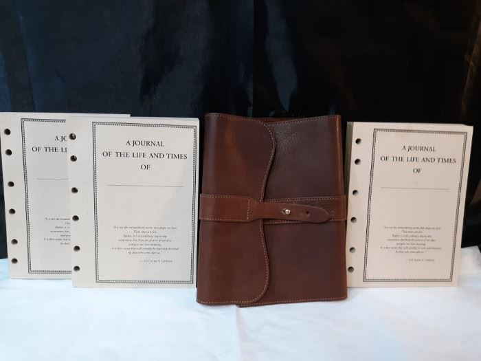 Col. Littleton No. 9 Leather Journal with 3 Unlined Paper Insert Journal Booklets