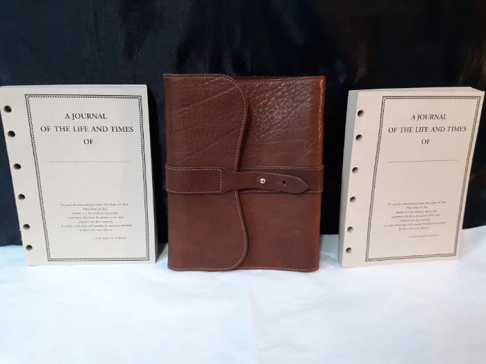 Col. Littleton No. 9 Brown Leather Journal with 2 Paper Journal Inserts.