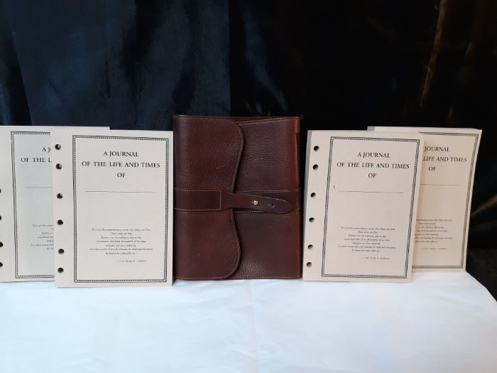 Col Littleton No 9 Leather Journal with 4 Unlinef Paper Journal Inserts