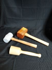 2 Mallets and 1 wood tool