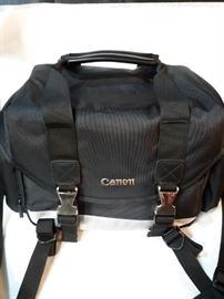 Canon Black Silver Camera Shoulder Bag
