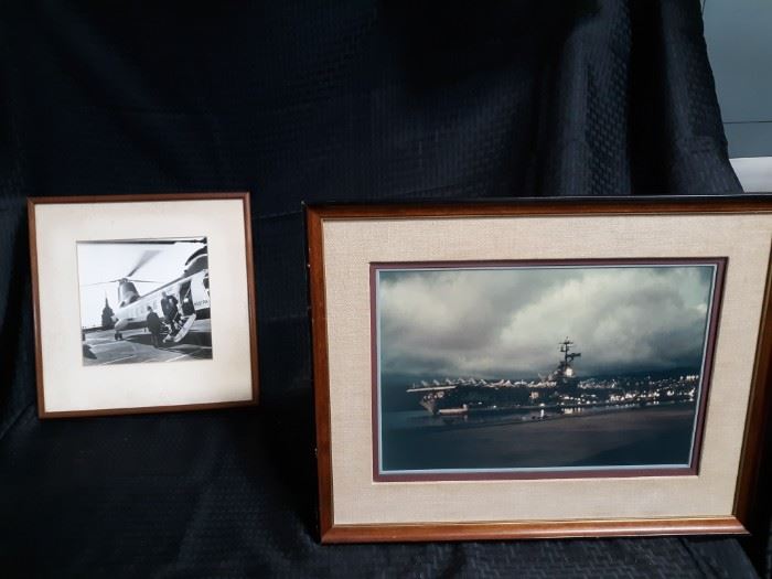 Two Wooden Framed Vintage Photos