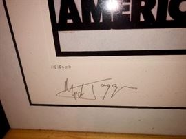 Rolling Stones Lithograph Poster. (Not real autographs) 