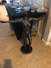 Fabulous 30" bronze statue