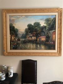 Large canvas painting, gorgeously framed
