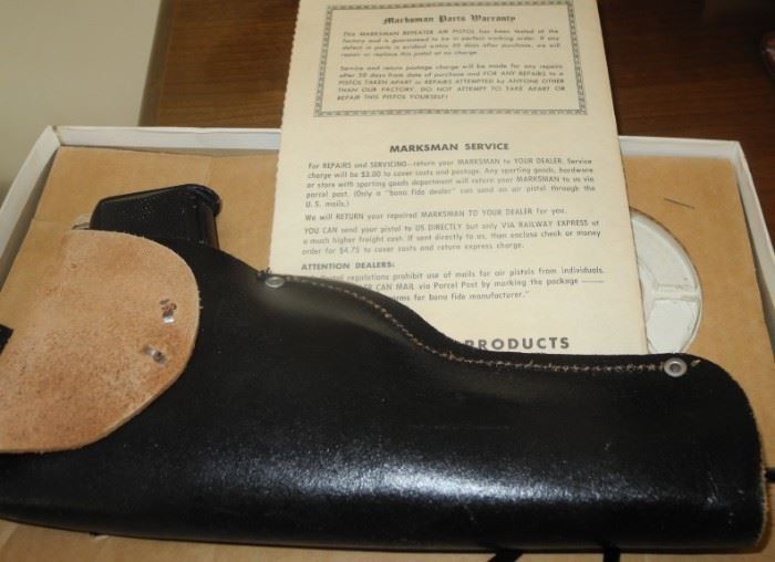 Vintage Marksman air pistol in original box