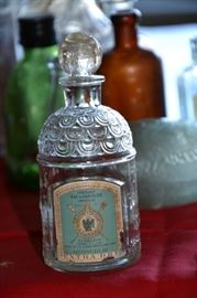 Antique glass bottle (Eau de Cologne Imeriale Guerlain)