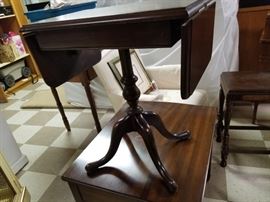 vintage dropleaf walnut side table
