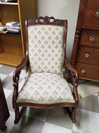 Swan neck rocking chair
