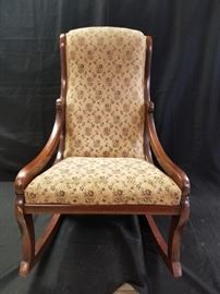 Walnut rocking chair
