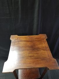 inlaid top of side table