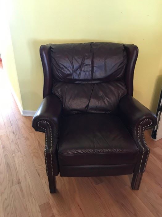 #5	BB-Chair	Burgandy Leather Recliner As Is 	 $75.00 
