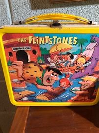VINTAGE 1964 THE FLINTSTONES LUNCHBOX W/ MATCHING THERMOS