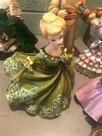 VTG HTF 1967 RELPO #5714 BLONDE LADY CERAMIC ART PLANTER - JAPAN