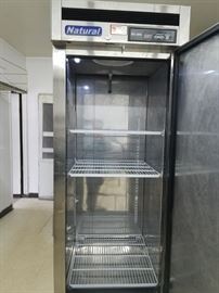 Natural model #NCSF23-1 stainless steel single door digital controlled upright reach-in, self-contained freezer on wheels $995