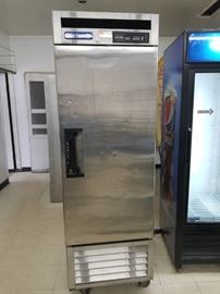 Natural model #NCSF23-1 stainless steel single door digital controlled upright reach-in, self-contained freezer on wheels $995