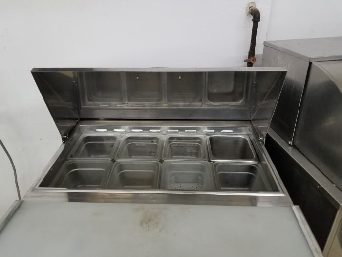 Turbo-Air model #MST-28 27.5" stainless steel single door reach-in, self-contained refrigerated prep table $995