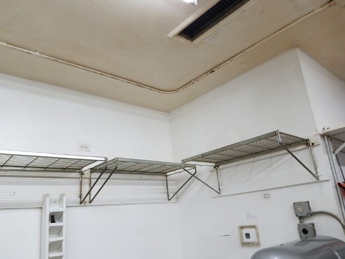 (3) Assorted metal wire wall mount shelves all $75