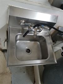 Stainless steel wall mount hand sink with faucet $75