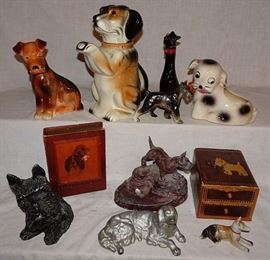 Dog Tea Pot, Figurines, Boxes
