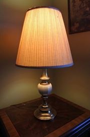  Brass Lamp with White Center Globe