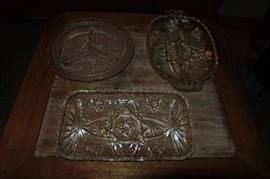 Lot of Crystal and Glass Small Appetizer Relish T ...