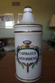 Vintage Apothecary Pharmacy Porcelain Jar Vessel