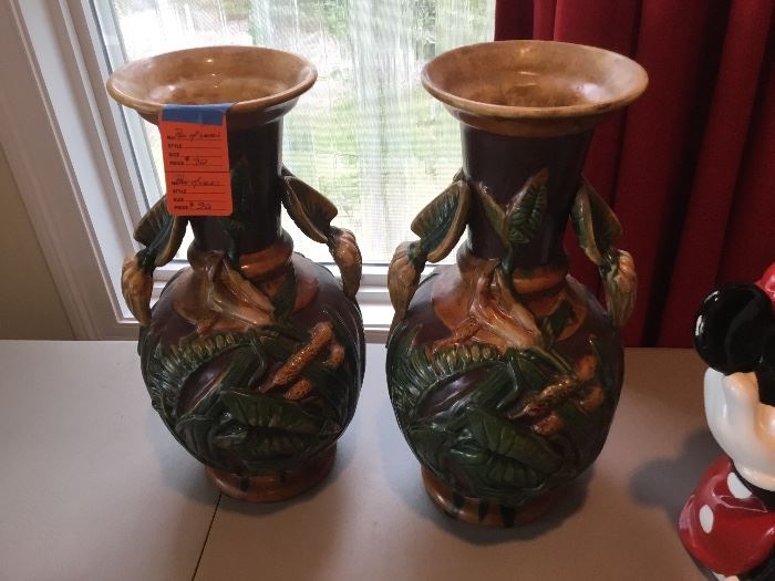 Pair of tall vases