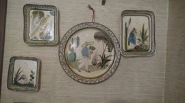 These vintage plates are from Mexico