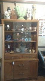 A nice mid century cabinet with lovely contents