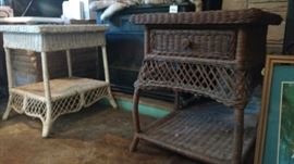 Two pretty wicker tables