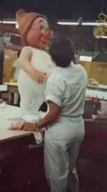This is my cousing working on Doc from the Snow White ride- I will have her photo scrap book as well as other memoriablia for sale