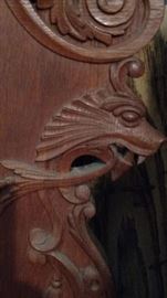 This chair has what is a called a wind blowing carving- it reminds me of the dwarves house from Snow White.