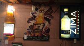 MAN CAVE ALERT!! Icehouse Zima Budweiser signs for the den