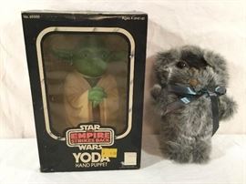Vintage Star Wars Yoda Puppet & Ewok Plush https://ctbids.com/#!/description/share/90595