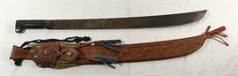 Machete with Leather Scabbard https://ctbids.com/#!/description/share/90611
