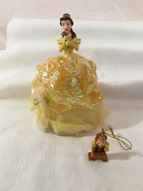 Beauty and the Beast Belle and Cogsworth Clock Ornaments https://ctbids.com/#!/description/share/90616