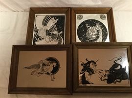 Alicia Austin Vintage Fantasy Art on Mirrors 4Pc https://ctbids.com/#!/description/share/90646