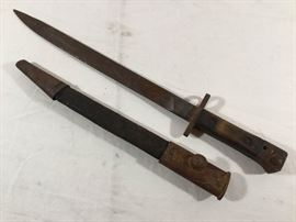 Vintage 1943 British MK II Bayonet with Sheath (2 Pcs) https://ctbids.com/#!/description/share/90668