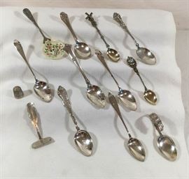 Antique/Vintage Spoons with Sterling 13 Pc https://ctbids.com/#!/description/share/90673