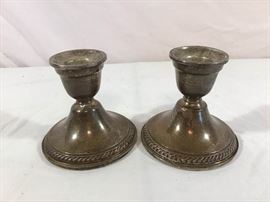 Vintage Sterling Candleholders 2 Pc https://ctbids.com/#!/description/share/90691