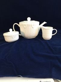 Wedgwood Nantucket Teapot, Sugar, and Creamer https://ctbids.com/#!/description/share/94903