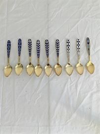 Set of 9 .875 Silver Spoons from the Vaults of the Kremlin https://ctbids.com/#!/description/share/93894