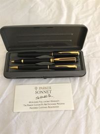 Set of 3: Pen and Pencil By Parker and Waterman Pen https://ctbids.com/#!/description/share/94908