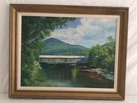 Original Oil Painting ''Scott Bridge, VT'' by Theodora E Tier https://ctbids.com/#!/description/share/94911