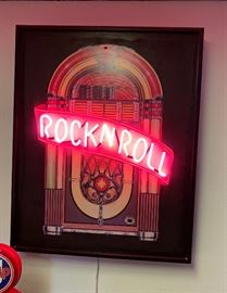 Rock N Roll Neon Jukebox Sign	33x42in
