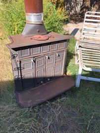 Vintage Cast Iron Fireplace	