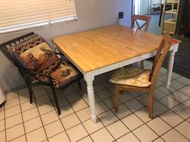 Country Maple/White Kitchen Table	29.5xx53x54in