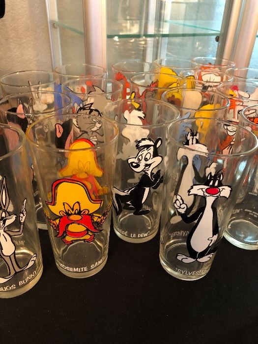 fabulous collection of warner bros-character glasses- see the other pictures for all we have  
