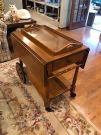 ** rug not available   solid wood rolling cart -yes!!